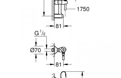 Grohtherm 1000 thermostatische douchekraan met badset - Grohe