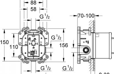 Rapido E Universele eengreeps-inbouwmengkraan - Grohe