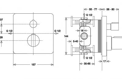 Ceratherm 200 badthermostaat inbouw - Idealis standard