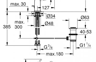 essence Ã©Ã©ngreepsmengkraan  1/2" wastafel L - grohe