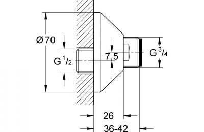 S-koppeling 7.5mm - Grohe